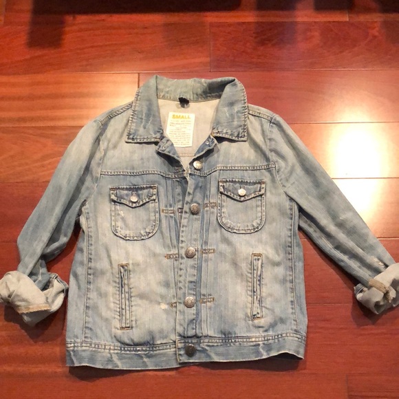 Distressed Jcrew Jean Jacket